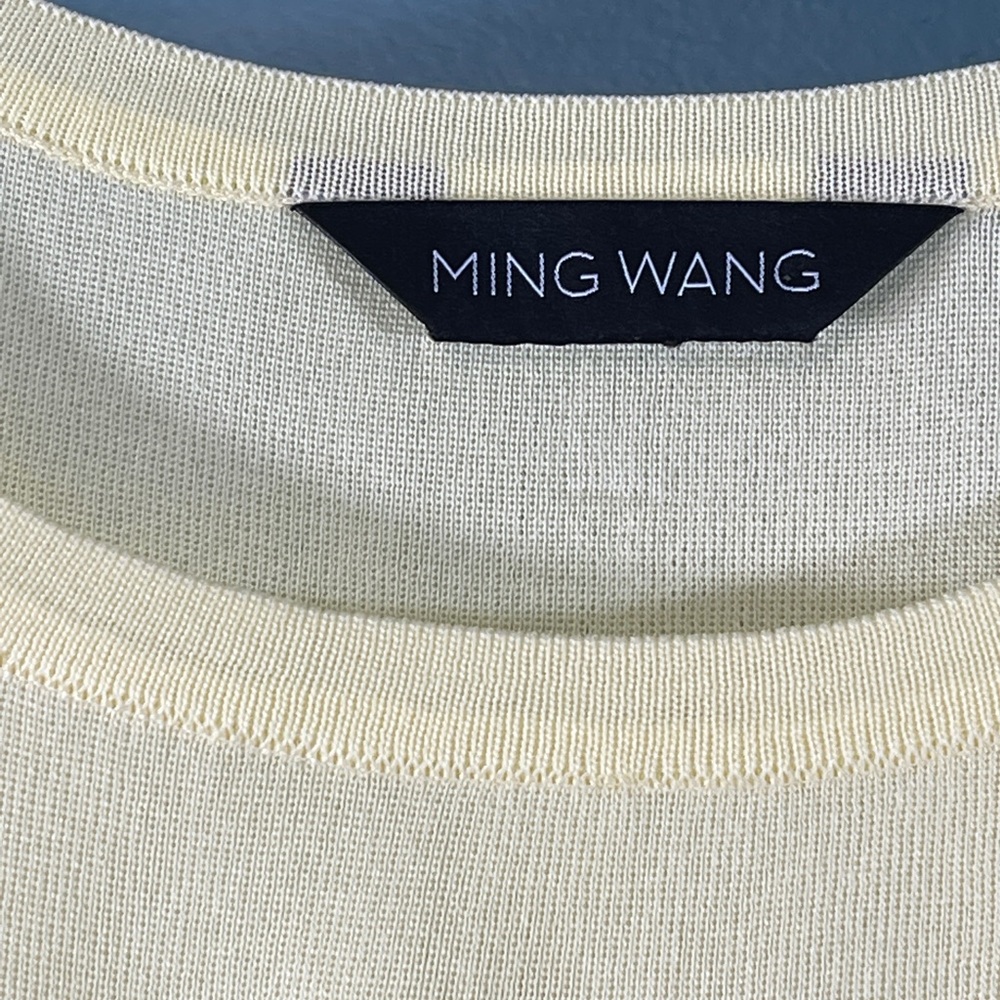 Ming Wang Timeless Mid Length Sccop Neck Sleeveless Tank Top Yellow 1X - Picture 3 of 7
